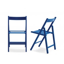 Tre Wooden Folding Chair 43x47x79cm Blue 01L.SST.BLU.ΤΕ