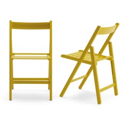 Tre Wooden Folding Chair 42.5X47.5X79CM yellow 01L.SST.GIA.ΤΕ