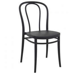 Victor black chair PP 45x52x85cm 20.0310
