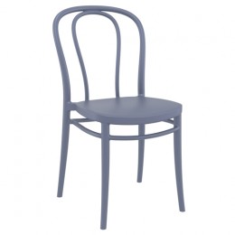 Victor dark grey chair PP 45x52x85cm 20.0311