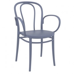 Victor dark grey armchair PP 57x52x85cm 20.0393