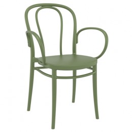 Victor olive armchair PP 57x52x85cm 20.0395