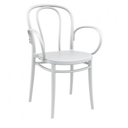 Victor white armchair PP 57x52x85cm 20.0391