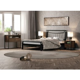 Haris Double Metal Bed 169x209x100cm with color options