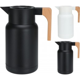 Dosing thermos 1lt with wooden handle 2 COLORS YN1700440